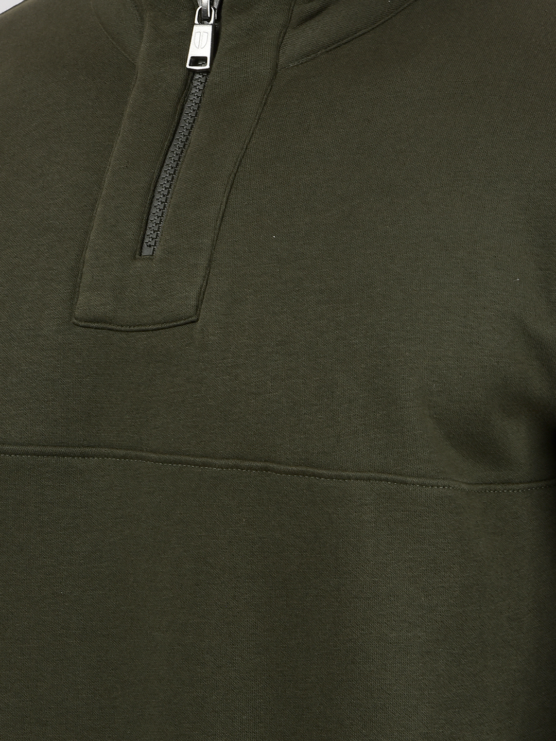 Numero Uno Men Olive Mock Neck Sweatshirts
